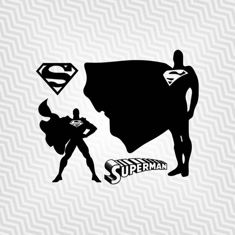 794x794 Superman Silhouette Superman Cutout Vector Art Cricut Etsy