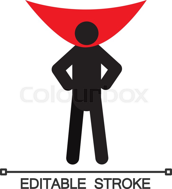 726x800 Superman Silhouette Hero Man In Red Stock Vector Colourbox