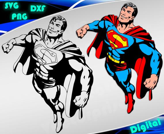 570x467 Superman Superheroes Superman Silhouette Stencil Etsy