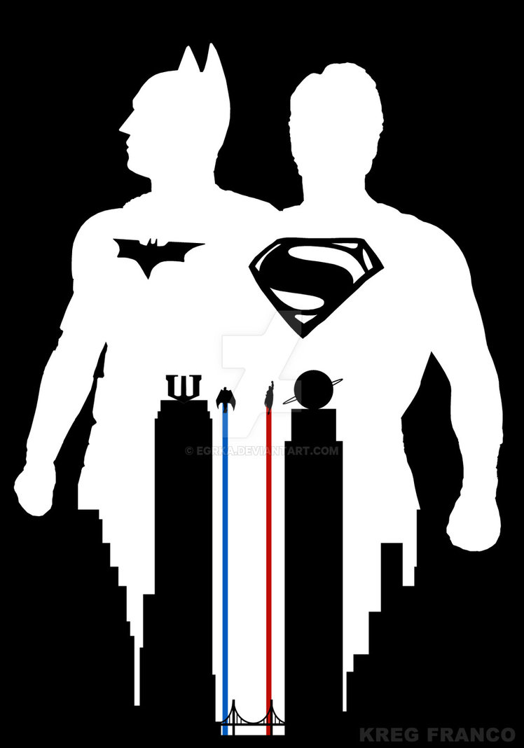 748x1068 Batman Vs Superman Silhouette