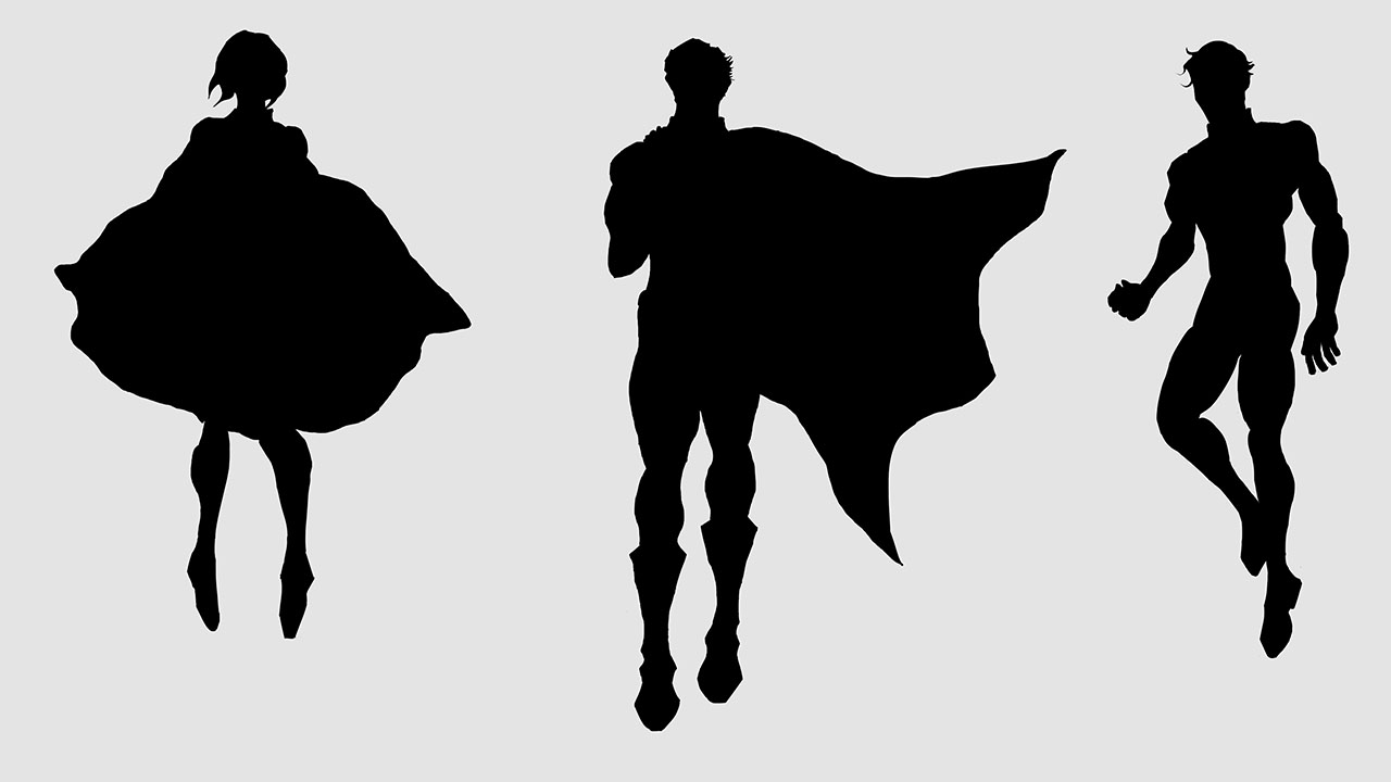 1280x720 Black Superhero Silhouette