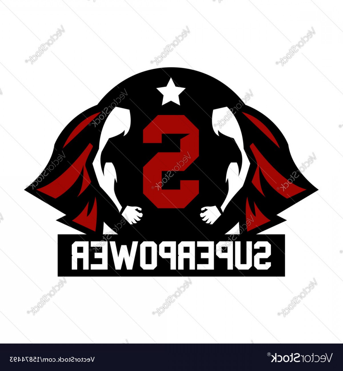 1200x1296 Logo Superhero Cloak Superman Muscular Arms Vector Soidergi