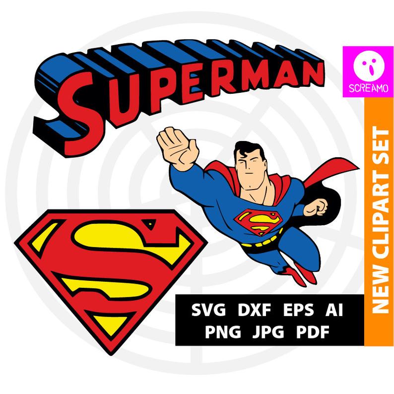 794x794 Superman Set Superman Superman Vector Etsy