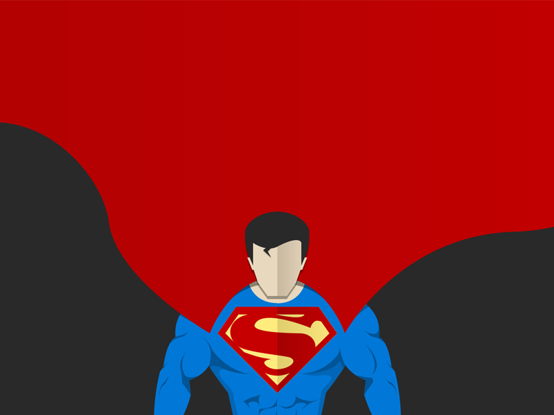 800x600 Superman Vector Art