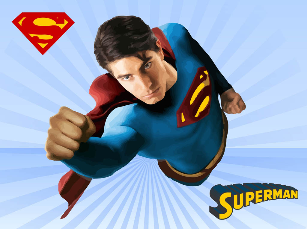 1024x765 Superman Vector Vector Art Graphics