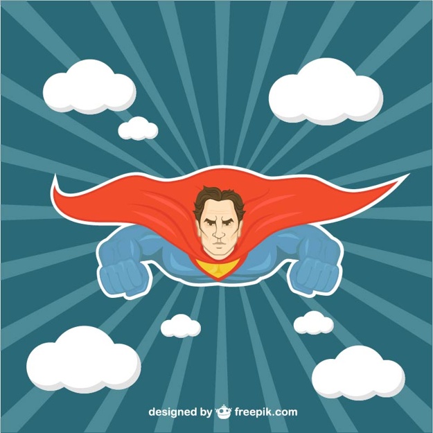 625x625 Superman Illustration Vector Free Download