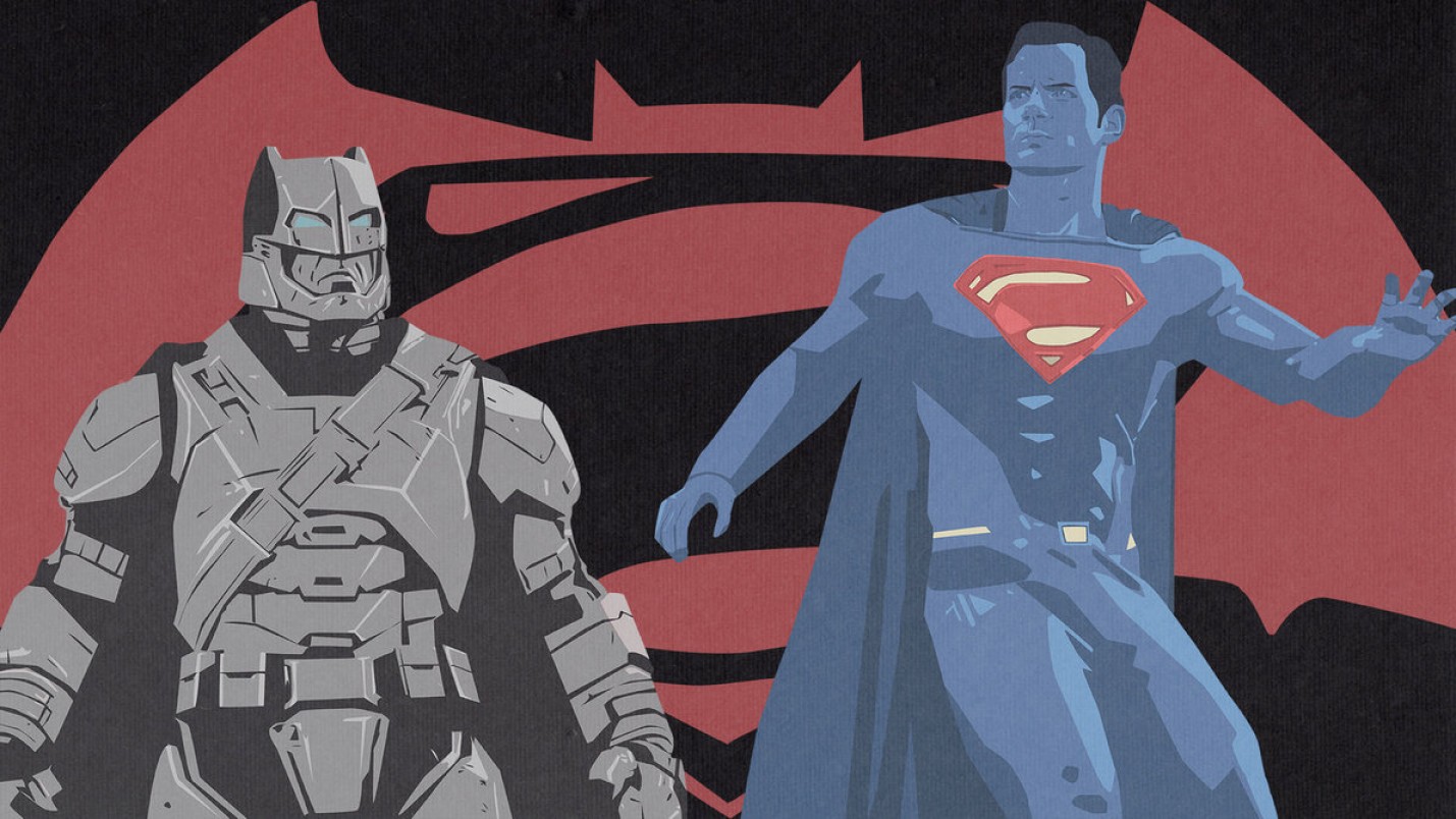 1429x804 Batman V Superman Vector Art Createmepink