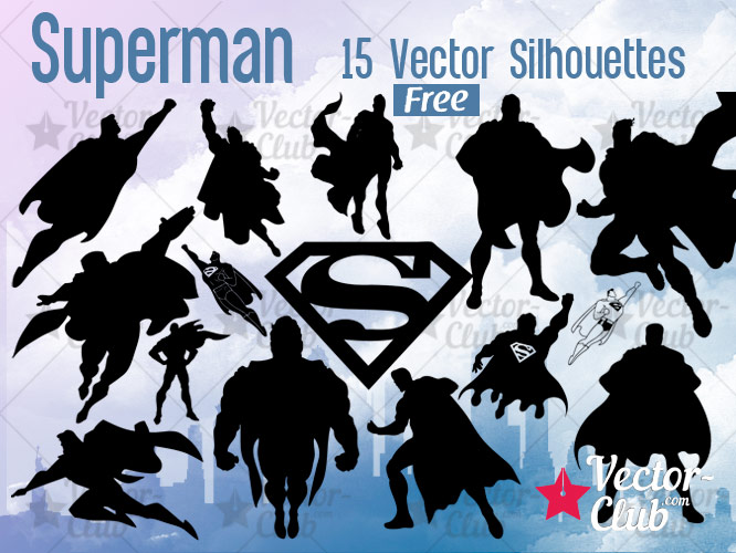 666x500 Superman Silhouette Vector