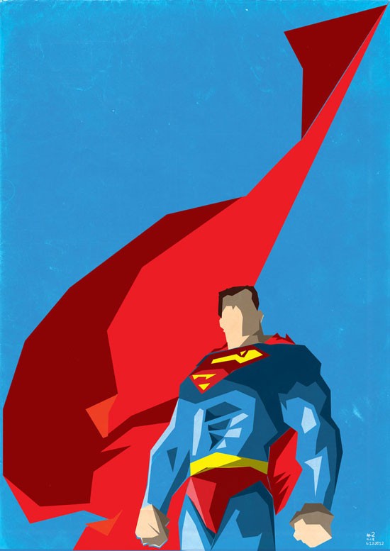550x777 A Collection Of Minimalist Vector Posters With Superheroes