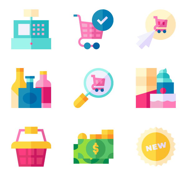 600x564 Supermarket Icons