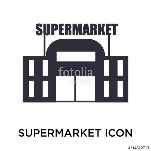500x500 Supermarket Icon Vector Sign And Symbol Isolated On White