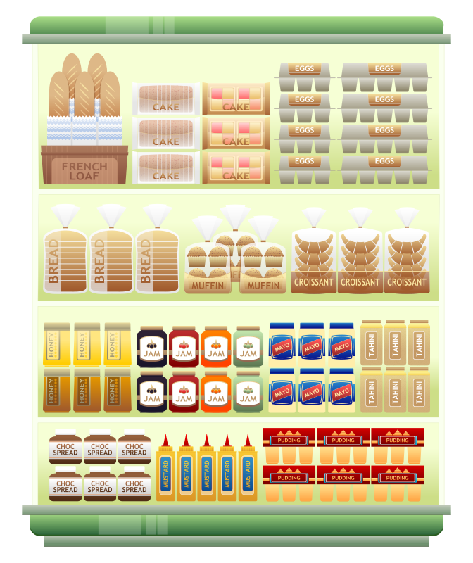 672x800 Supermarket Vector Free