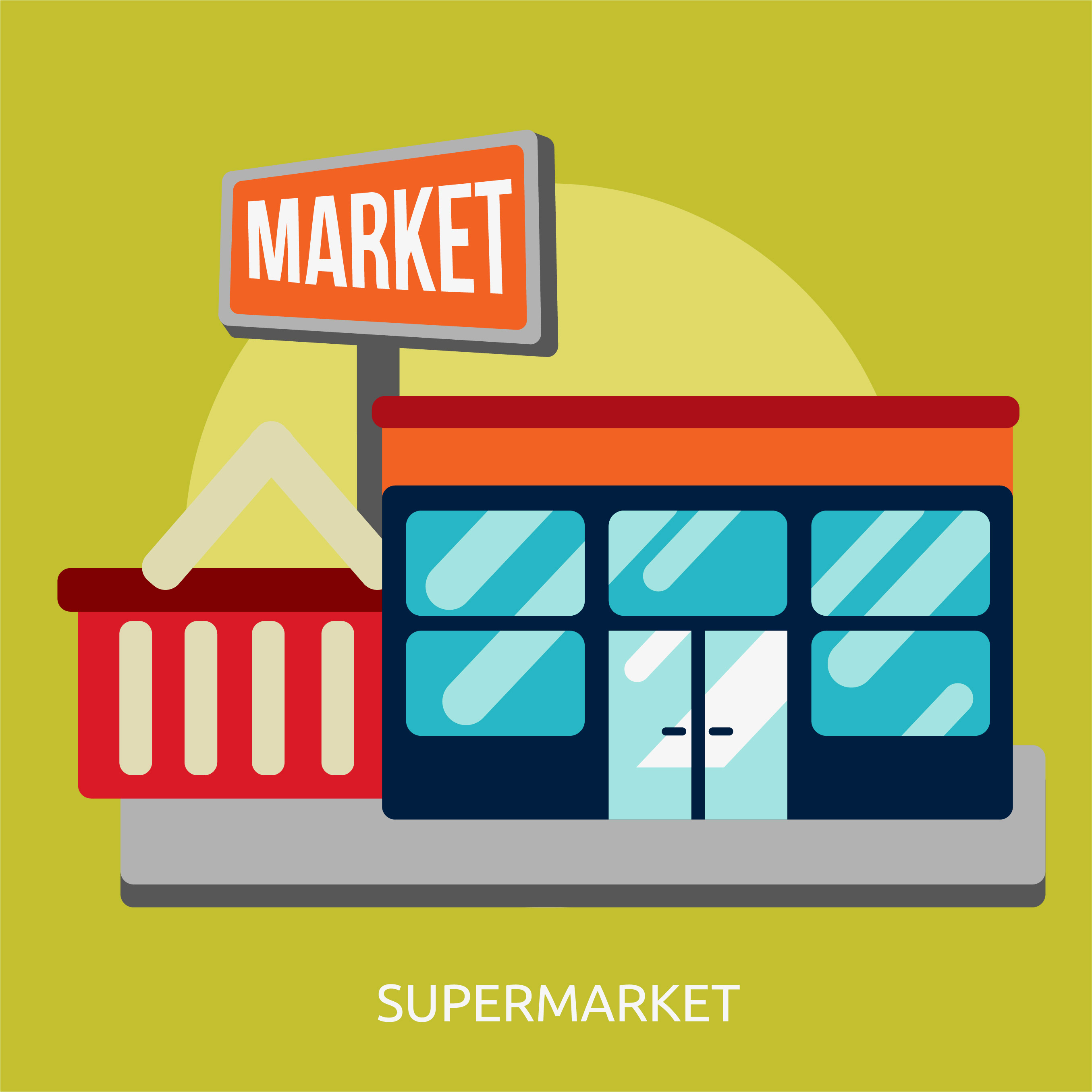 2710x2710 Supermarket Vectors Image