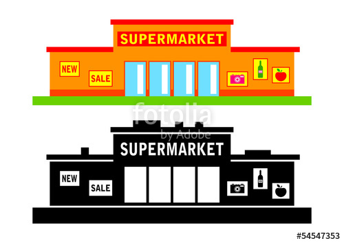 500x354 Set Of Supermarket Stock Image And Royalty Free Vector