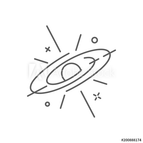 500x500 Supernova Icon, Space Logo Outline Style