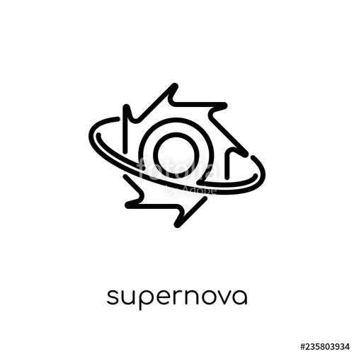 500x500 Supernova Icon From Astronomy Collection Stock Image And Royalty