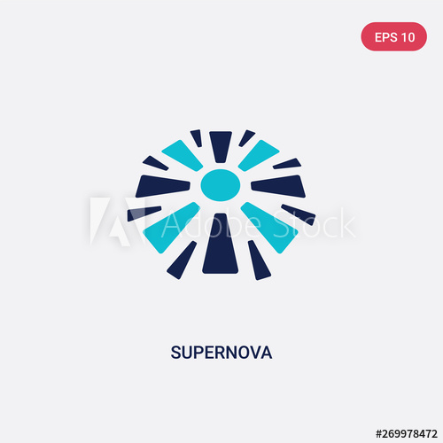 500x500 Two Color Supernova Vector Icon From Astronomy Concept Isolated