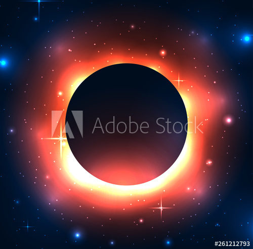 500x493 Illustration Of A Black Hole In Space With Stars Space