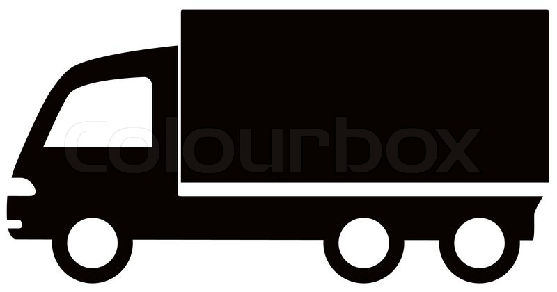 800x420 Isolated Black Truck Icon