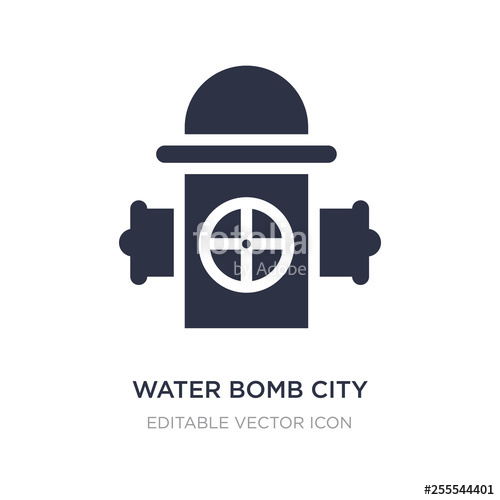 500x500 Water Bomb City Supplier Icon On White Background Simple Element