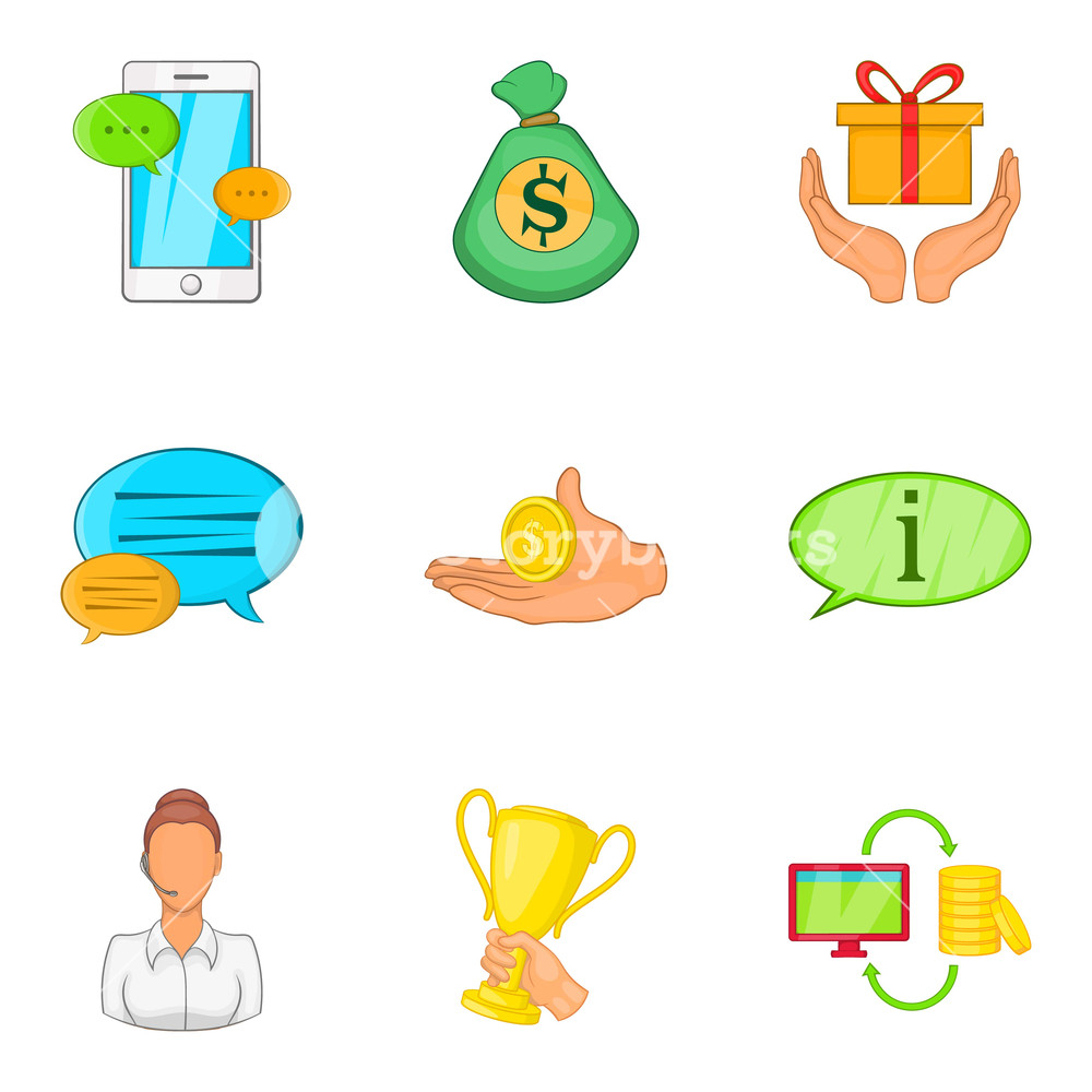 1000x1000 Mobile Banking Support Icon Set Cartoon Set Of Mobile Banking