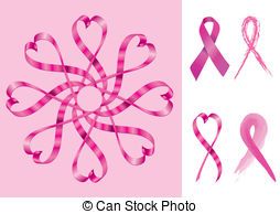 254x194 Breast Cancer Support Ribbons