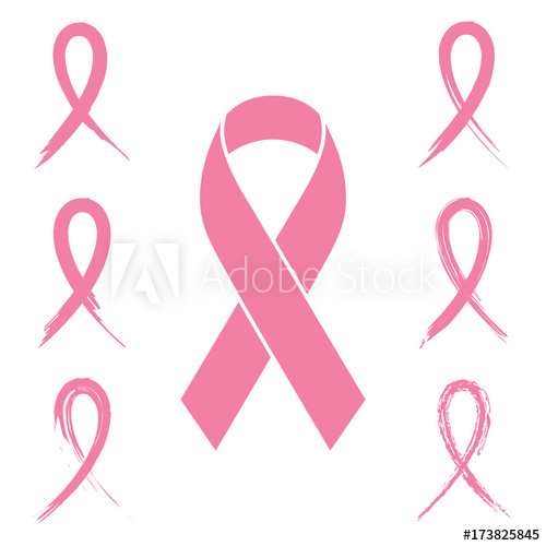 500x500 Collection Of Breast Cancer Awareness Ribbon Collection With Chalk