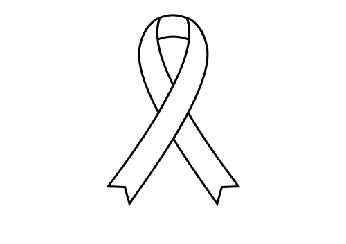500x353 White Awareness Ribbon Vector Drawing