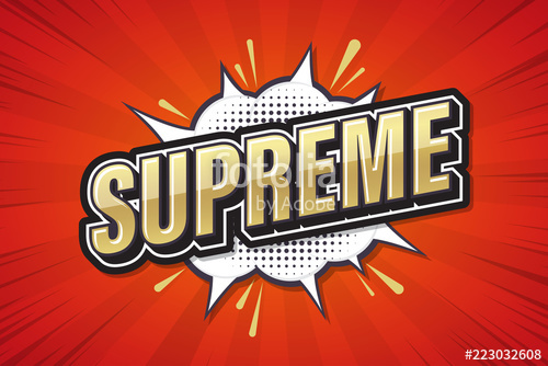 500x334 Supreme, Font Expression Pop Art Comic Speech Bubble Vector