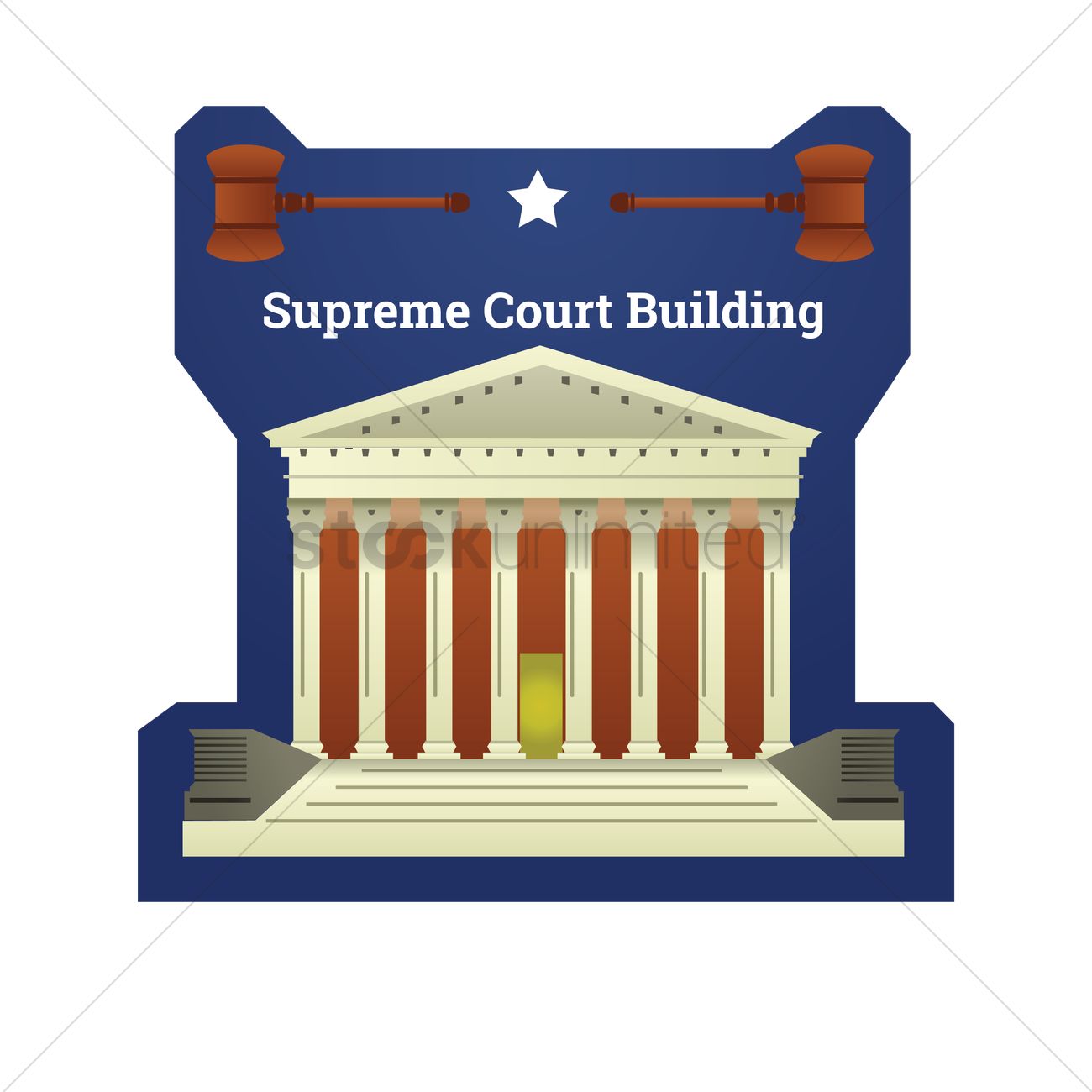 1300x1300 Supreme Court Building Vector Image