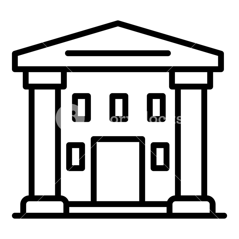 1000x1000 Supreme Courthouse Icon Outline Supreme Courthouse Vector Icon