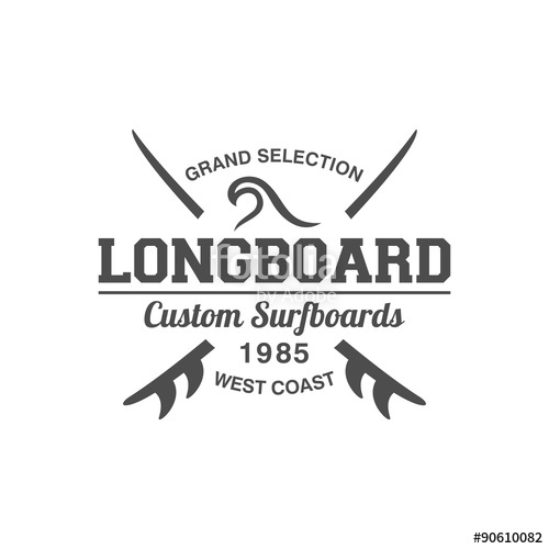 500x500 Vintage Surf Logo Template Stock Image And Royalty Free Vector