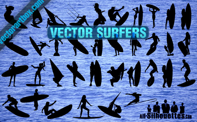 650x402 Surfers Clipart