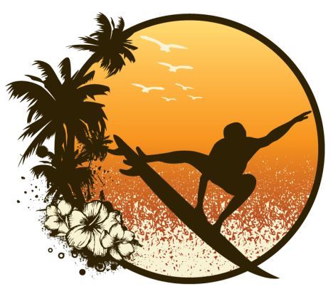 468x413 Surfer Design Surfing Vector Surfing In Surfing