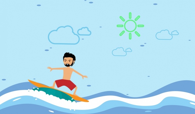 627x368 Surf Free Vector Download