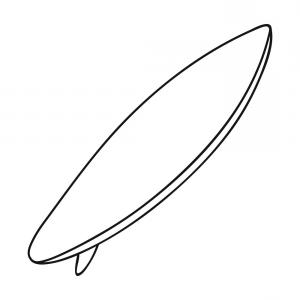 Surfboard Outline Vector at Vectorified.com | Collection of Surfboard ...