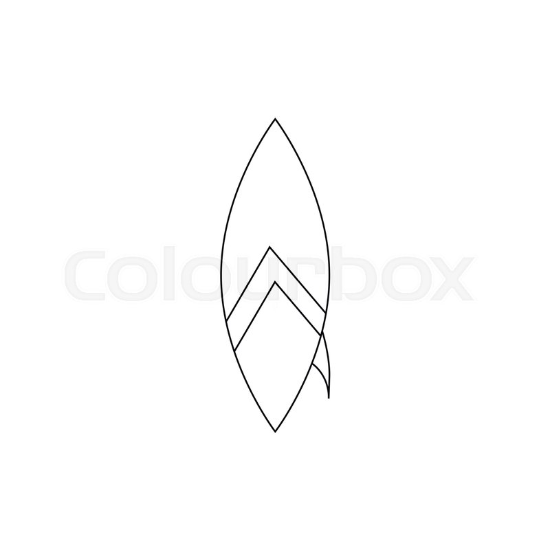 800x800 Surfboard Icon In Outline Style Stock Vector Colourbox
