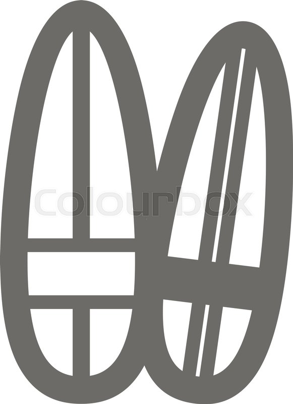 581x800 Surfboard Outline Vector Icon Beach Stock Vector Colourbox