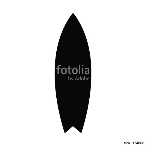 Surfboard Silhouette Vector
