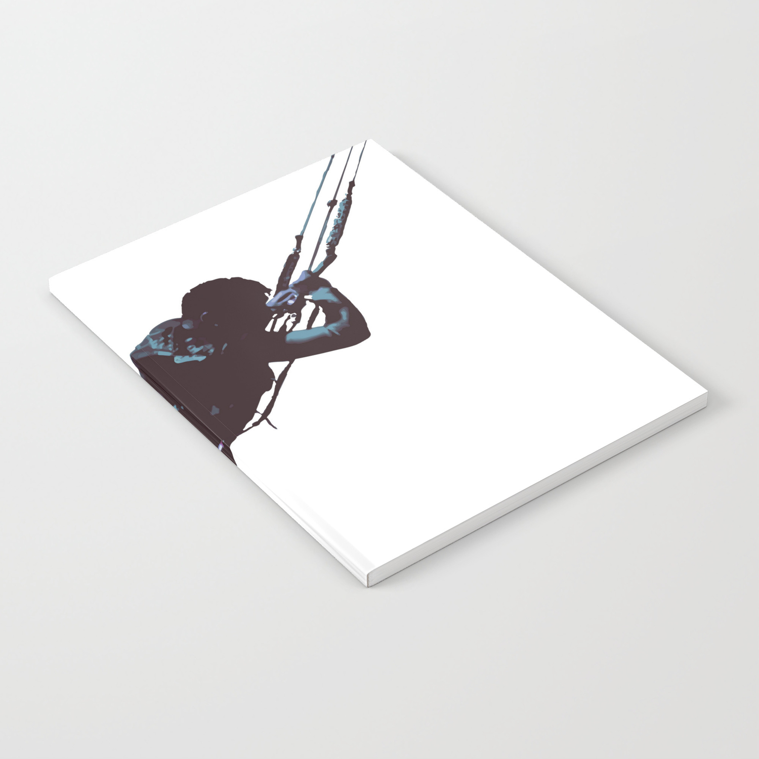 1500x1500 Kite And Surfboard Freestyle Silhouette Vector Notebook