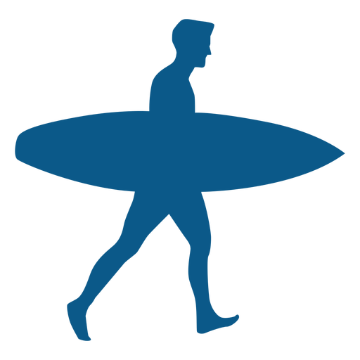512x512 Man With A Surfboard Silhouette