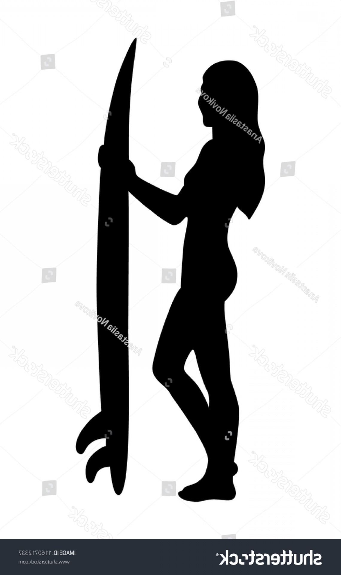 1140x1920 Surf Girl Standing Surfboard Silhouette Side Soidergi