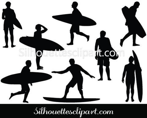 480x384 Surfboard Vector Silhouette Sports Silhouette Vector