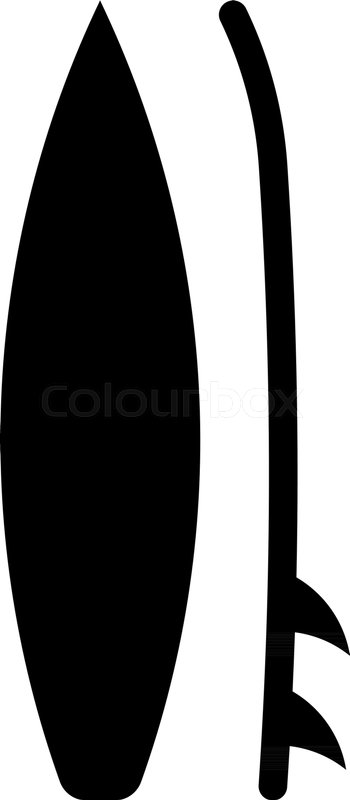 350x800 Glyph Beautiful Surfboard Vector Icon Stock Vector Colourbox