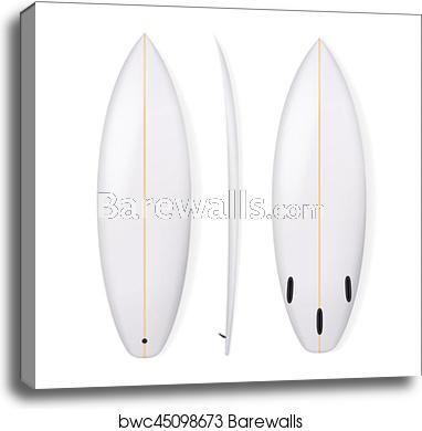 382x390 Realistic Surfboard Vector Blank Of Surfing Board Isolated
