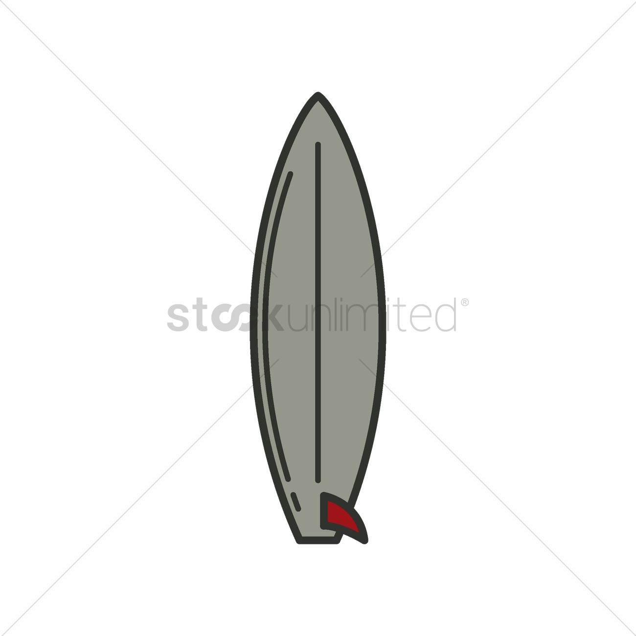 1300x1300 Surfboard Vector Image