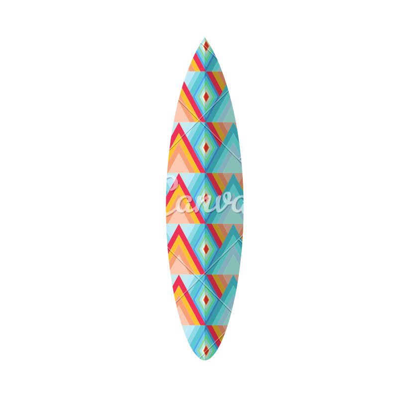 800x800 Isolated Surfboard Vector Icon Illustration