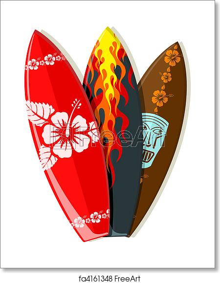450x580 Free Art Print Of Vector Surf Boards Vector Surf Boards