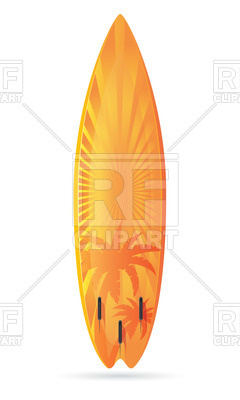 240x400 Orange Surfboard Vector Image Of Sport And Leisure Konturvid