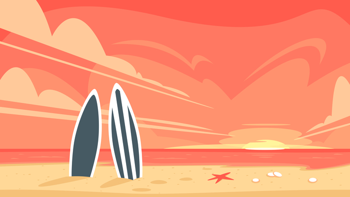 711x400 Page Surfboard On Curated Vector Illustrations, Stock Royalty